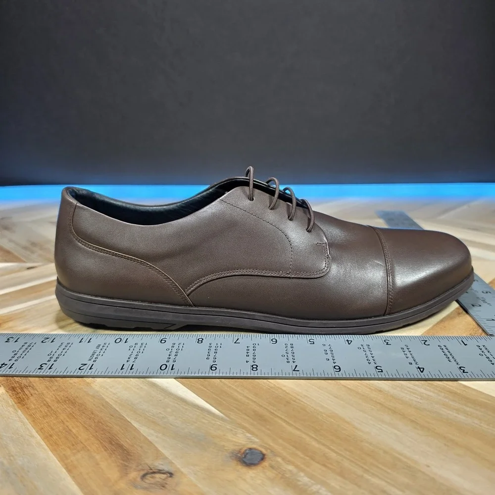 Birchbury Brenston Barefoot Dress Shoes Vintage Brown Mens 13 Minimalist Slip-On